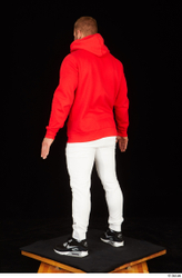 Whole Body Man White Pants Muscular Standing Studio photo references